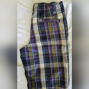 🟡 ARIZONA Boys Adjustable Plaid Shorts 16
